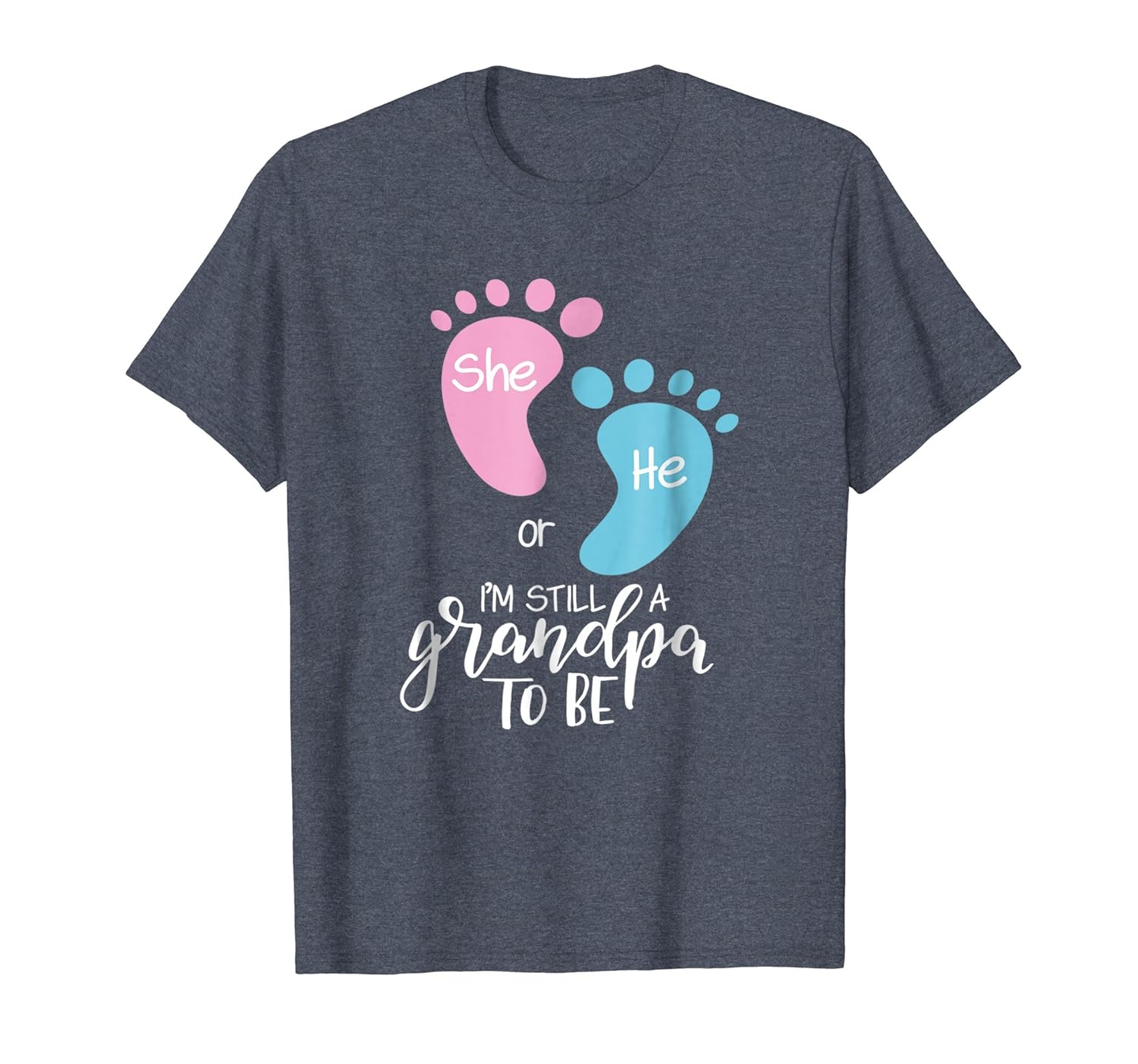 Mens Grandpa Baby Gender Reveal - He or She Grandpa To Be T-Shirt-anz