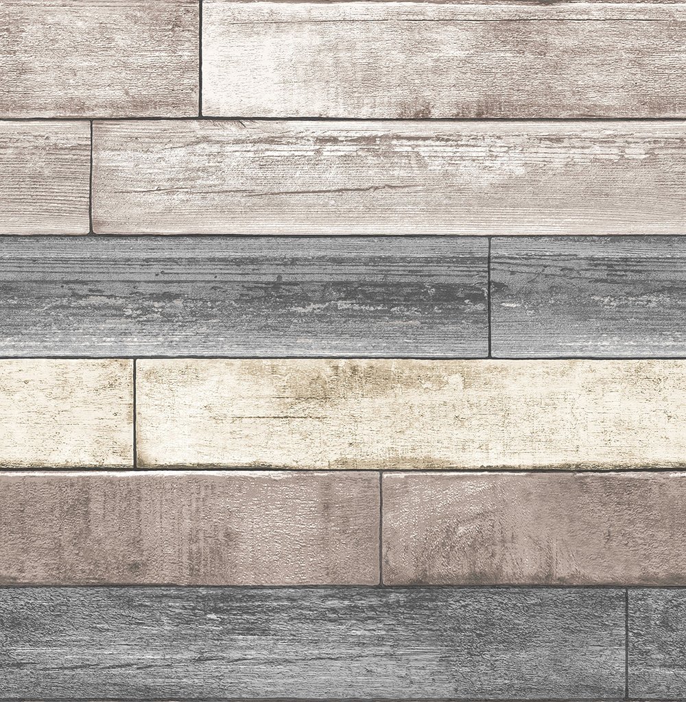 NuWallpaper NU1690 Reclaimed Wood Plank Natural, Neutral