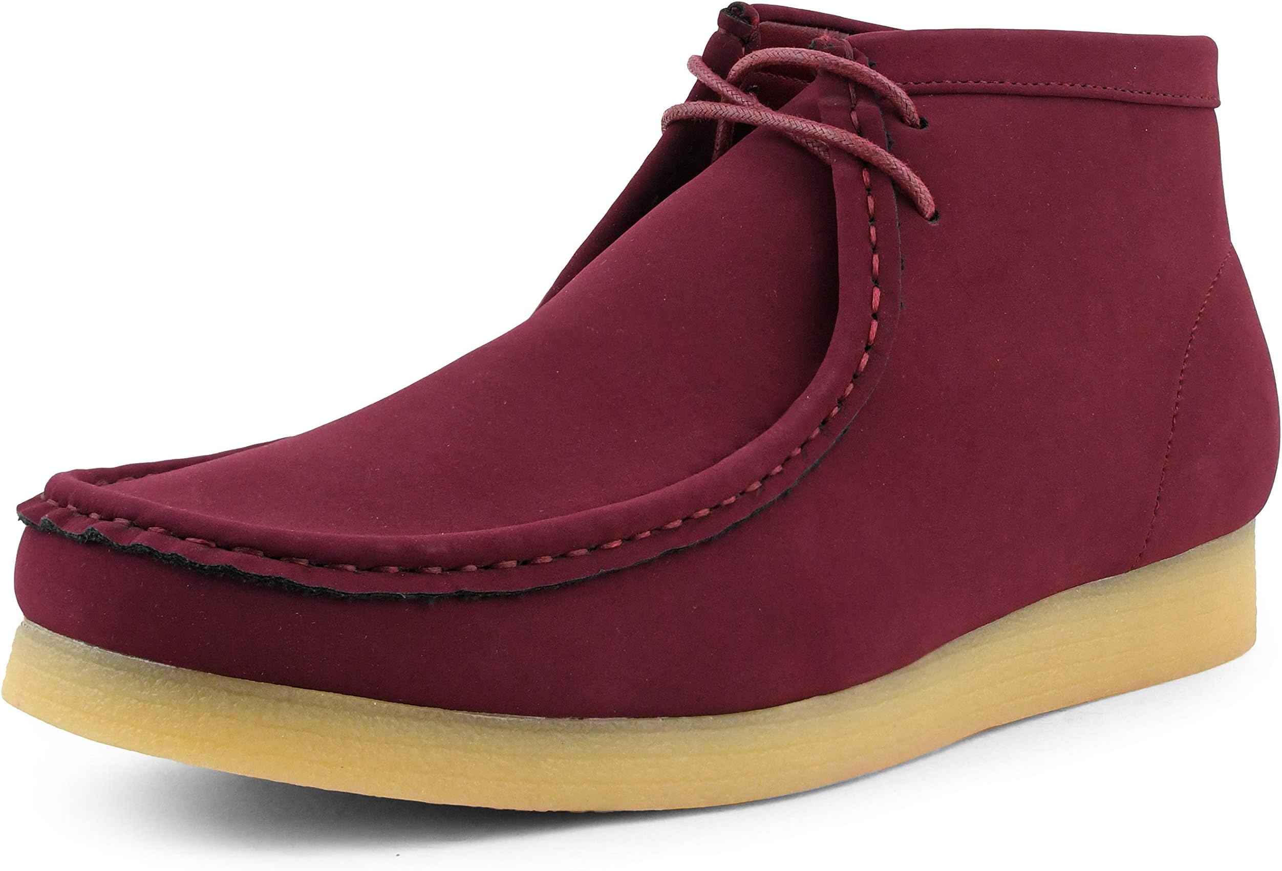 Amali Jason2 Chukka Boots for Men - Men's High-Top Casual Boots Manmade Suede Desert Chukka Boots - Casual Boots Lace Up Crepe Rubber Sole - Mens Desert Chukka Boots