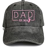 Giavuwn Dad Est 2025 Hat, Dad Gifts for Fathers Day from Daughter Son, Promoted to Daddy Baseball Cap New Father Gift
