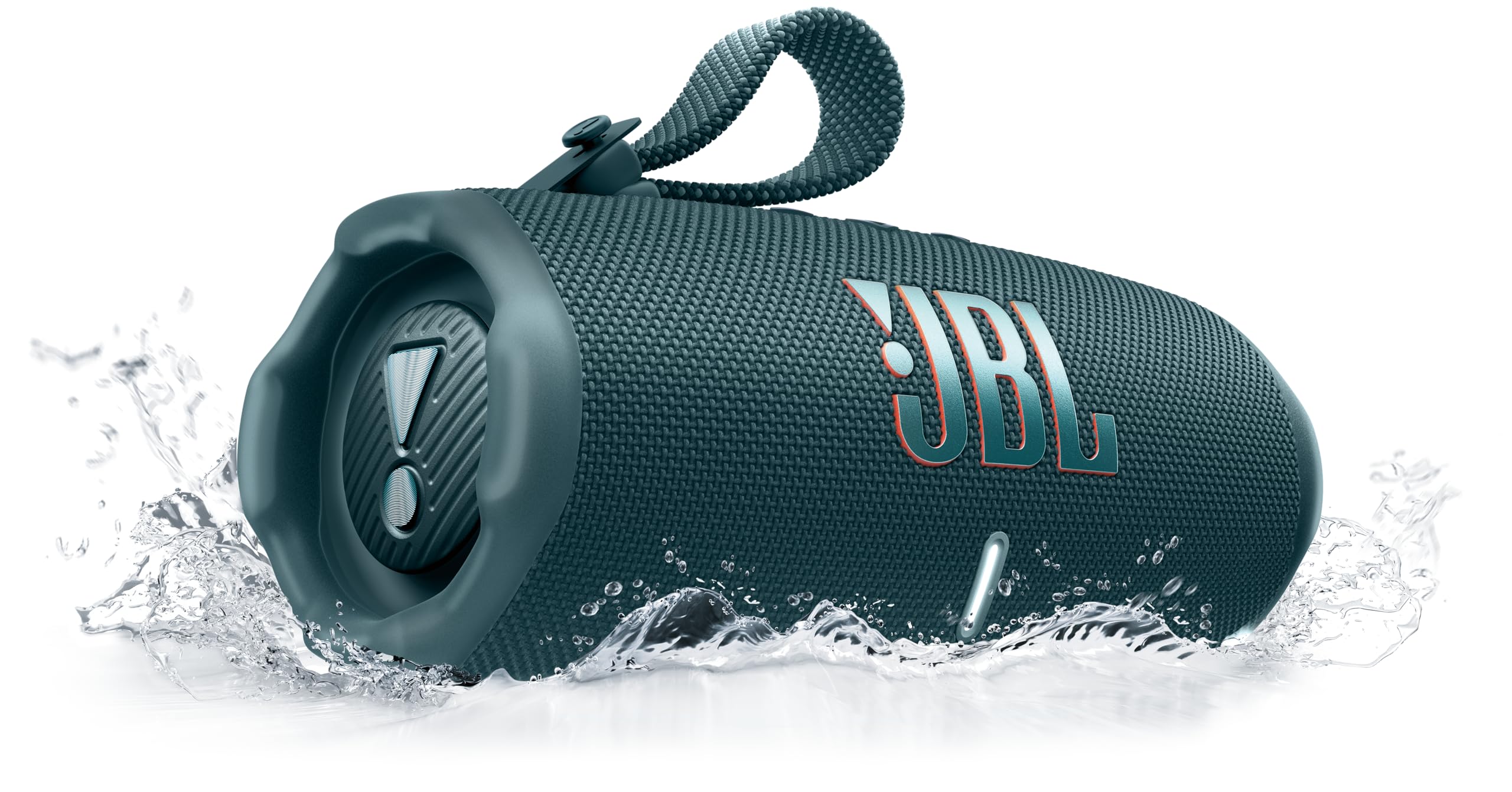 Photo 1 of *USED*
JBL Charge 6 - Portable Waterproof & Drop-Proof Bluetooth Speaker, Bold JBL Pro Sound with AI Sound Boost, 28Hrs of Playtime, Built-in powerbank & Comes with a Sturdy/Removable Carrying Strap (Blue)