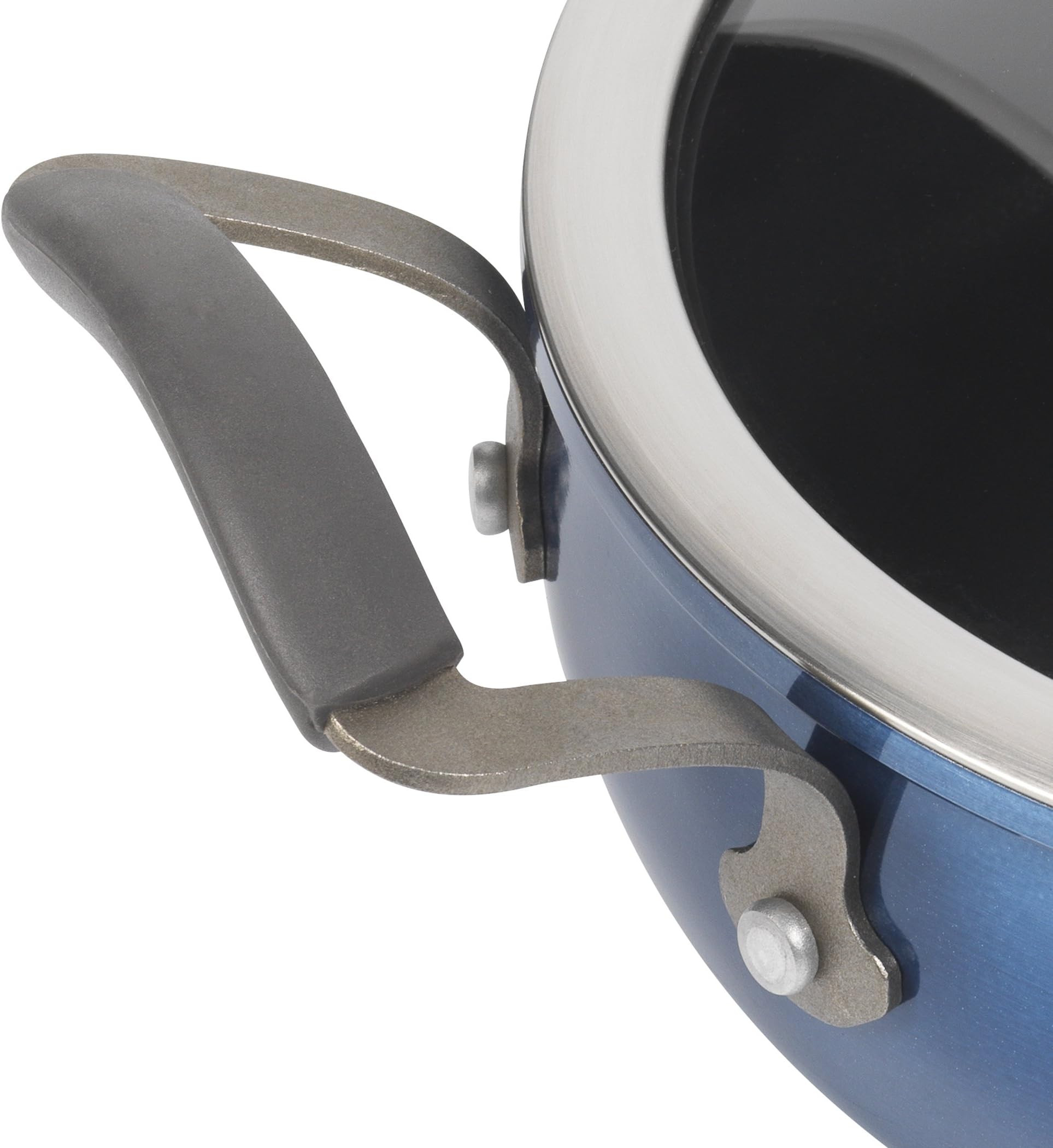 Epicurious Aluminum Nonstick 3 qt. Covered Sauteuse in Arctic Blue