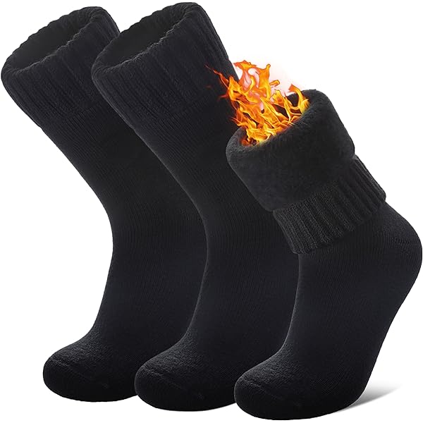 Calcetines Térmicos Hombres Talla 6-11 Calcetines Gruesos De Lana Merino Para Hombre - Pack De 3 Pares, Térmicos, Ideales Para Senderismo E Invierno Soks Wool