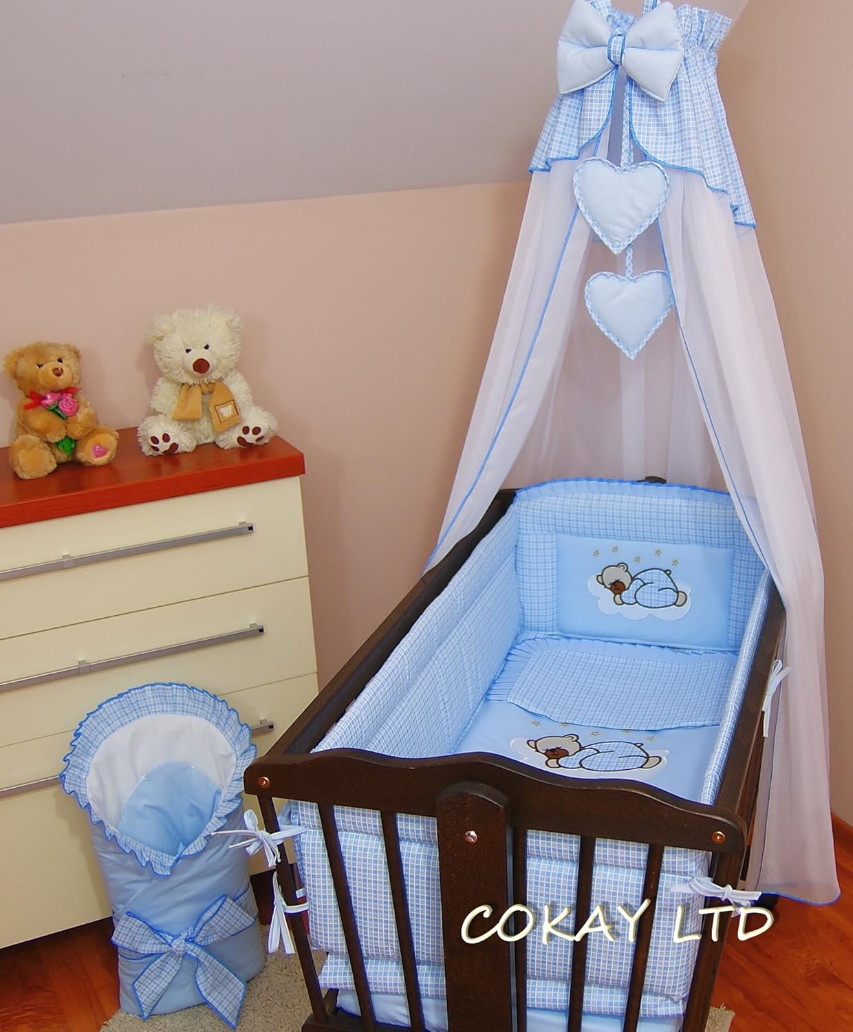 10 pcs Crib Bedding Set /Bumper ALL ROUND /sheet/duvet ...
