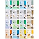 Dermal Korea Collagen Essence Full Face Facial Mask Sheet, 16 Combo Pack