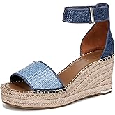Franco Sarto Womens Clemens Raffia Espadrille Wedge Sandals