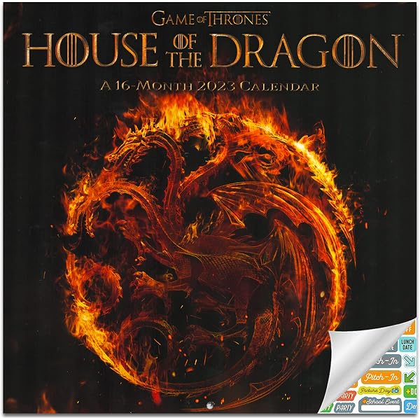 2023 Game of Thrones: House of the Dragon Wall Calendar: Trends International: 9781438890661: Amazon.com: Books 2023 Game of Thrones: House of the Dragon Wall Calendar: Trends International: 9781438890661: Amazon.com: Books
