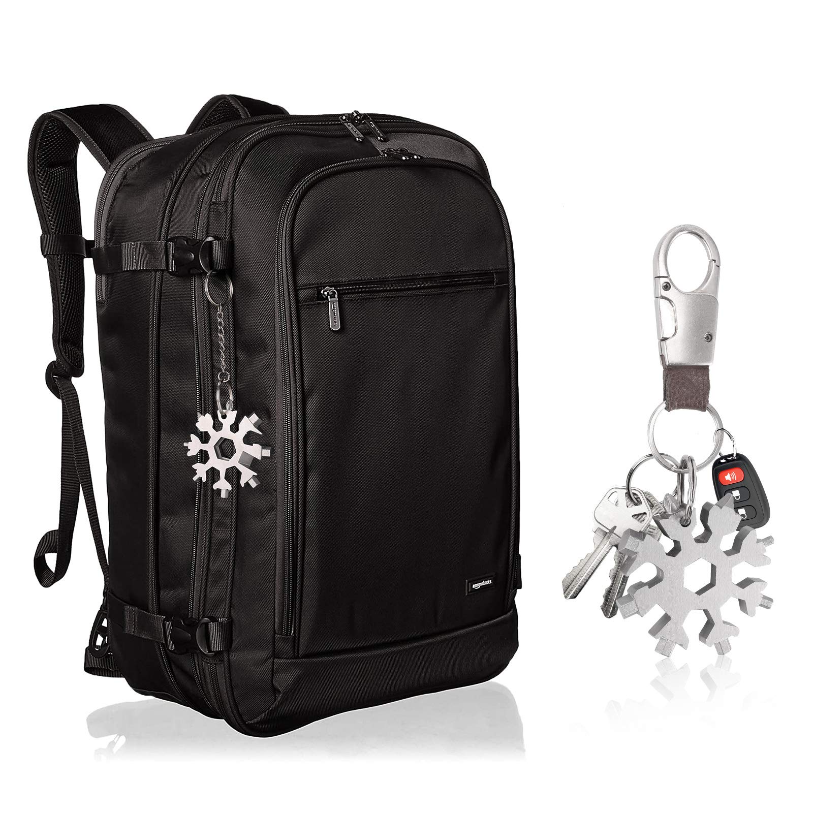 18-in-1 Snowflake Multi Tool, Portable Stainless Multi-Tool, Compact Snowflake Tool Multi Instrument Outdoor, Hand Tools Gift for Boys, DIY Handyman, Father/Dad, Husband (Sliver)