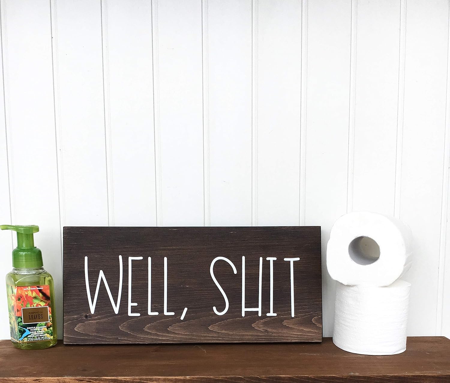Funny Bathroom Wall Decor Bathroom Sign Funny Painted Wood Sign