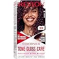 Revlon ColorSilk Tone + Gloss + Care Demi Permanent Hair Color, Dye Kit with Leave-In Scalp and Haircare Serum, 2x Shinier, 4x Stronger, 4RV Burgundy, 4.5 fl oz