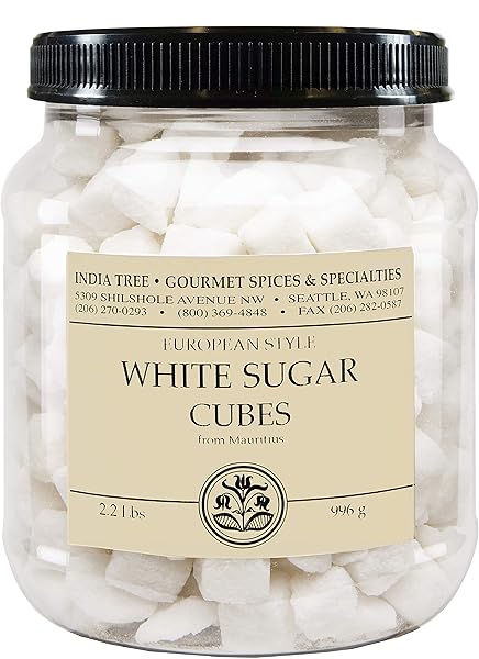 INDIA TREE WHITE EUROPEAN-STYLE SUGAR CUBES, 2.2 POUND