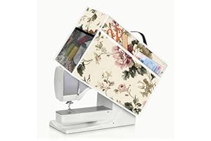 SEEWAN Sewing Machine Dust Cover with Top Handle and Side Sewing Essentials Pockets – Protective Decoration Cover for Standard Sewing Machines