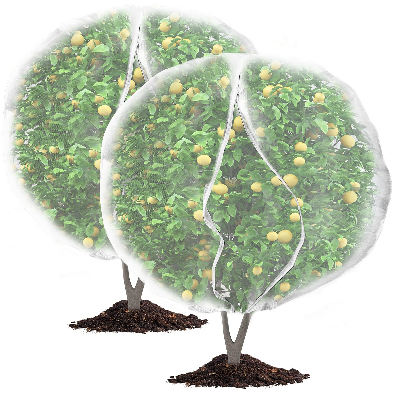 2Pcs Insect Bird Barrier Netting Mesh, 3.3×5FtGarden Plant Covers from Insects Fruits Protection Netting Cover Bags Insect Protection Netting for Protecting Garden Trees Strawberry Vegetables Flowers