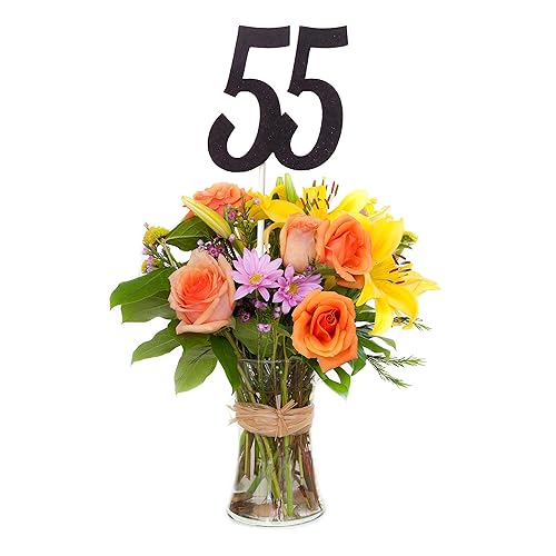 Amazon Com 55 Centerpiece Stick Set Of 3 55th Birthday