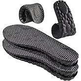 2 Pairs Cloud Insoles for Men Women - 4D Cloud Technology Insole - Super Soft Comfort Insoles, U-Shape Memory Foam Insoles (All-Black, Men: US 8-11.5)