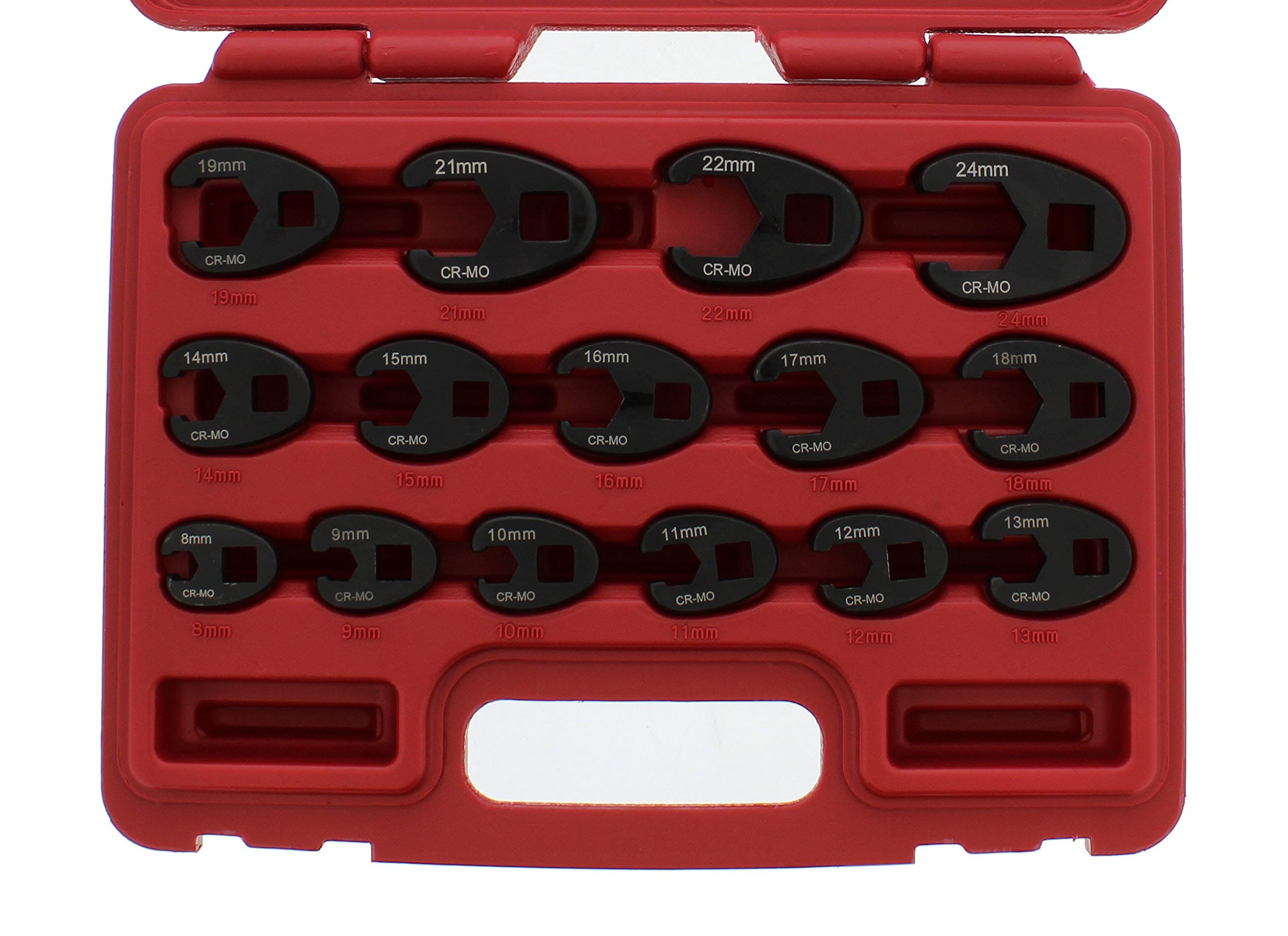 ABN Jumbo Crowfoot Flare Nut Wrench Metric Set for 3/8" Inch and 1/2