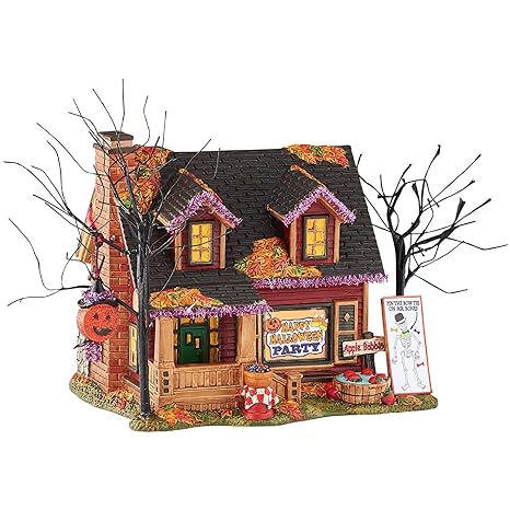 Department 56 Snow Village Halloween Trick Or Treat Lane Casa De Fiesta Edificio De Luces 61 Pulgadas Multicolor