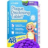 Disclosing Tablets for Kids - 48 Count, Individually Wrapped Plaque Disclosing Tablets for Kids Brushing Teeth, Berry Flavored Plaque Remover, Dental Care for Teeth Brushing