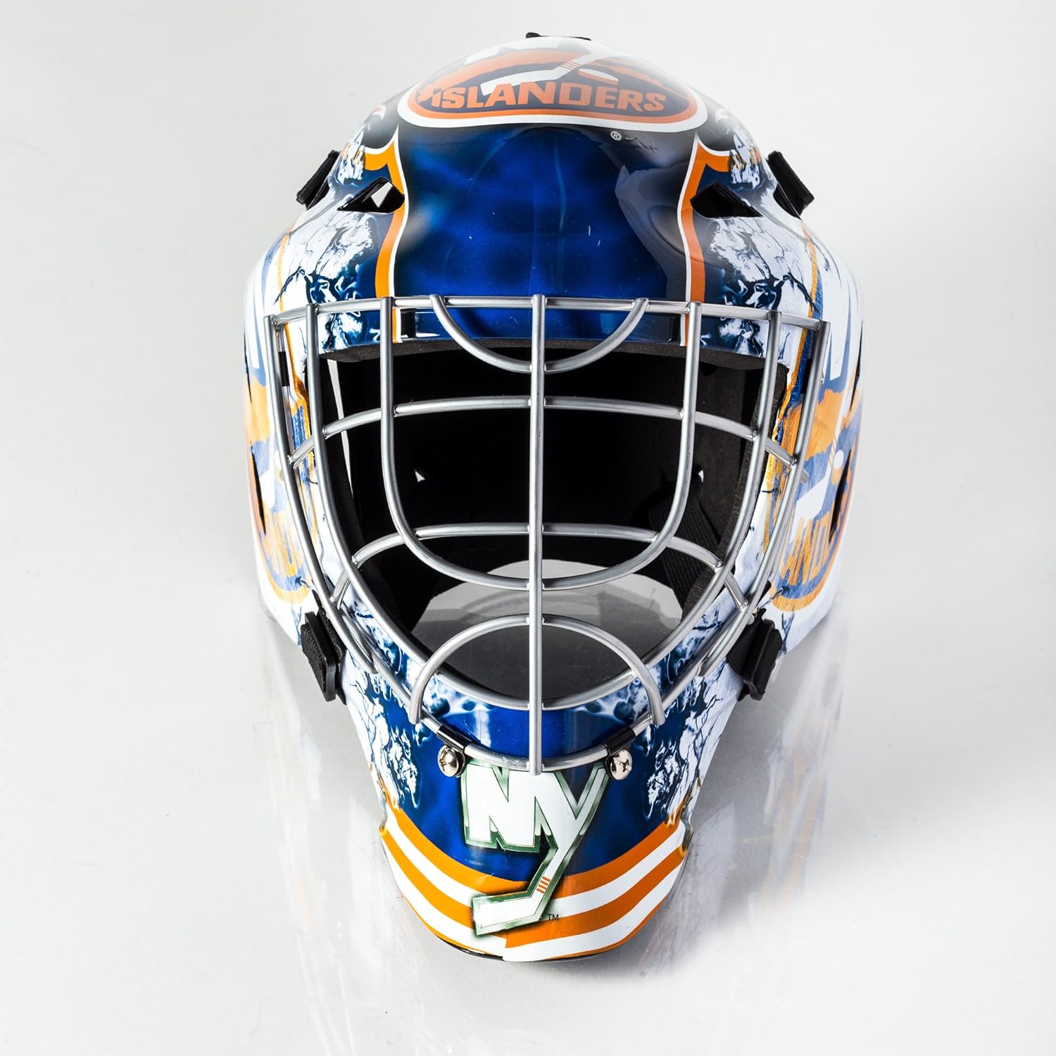 Franklin Sports NHL New York Islanders Hockey Goalie Face Mask - Goalie Mask for Kids Street Hockey - Youth NHL Team Street Hockey Masks : Sports & Outdoors