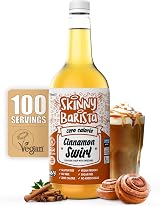 The Skinny Food Co Cinnamon Swirl Coffee Syrup Zero Calorie 1L Vegan