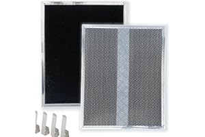 WZKO WB02X10707 S99010308 Charcoal Replacement Filter 10.8 X 13.3 X 0.1in Pack of 2 Compatible with Broan BPSF30 QS WS NON-Ducted Range Hood