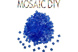 SMEIINIK 1.1 lb Bulk Single Color Glass Mosaic Tiles for Crafts, Mosaic Glass Pieces, Mosaic DIY Supplies, Stained Glass Pieces (CE138)