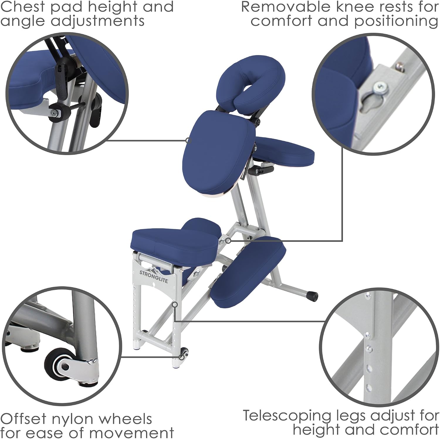 Stronglite STRONGLITE Portable Massage Chair Ergo Pro II – Ultra-Strong ...