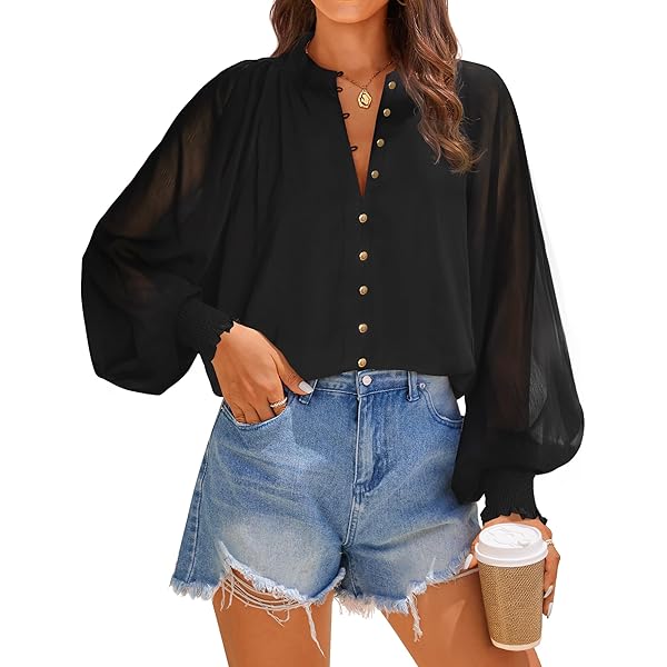 Blouses for Women Trendy Floral Printed Long Shirt with High