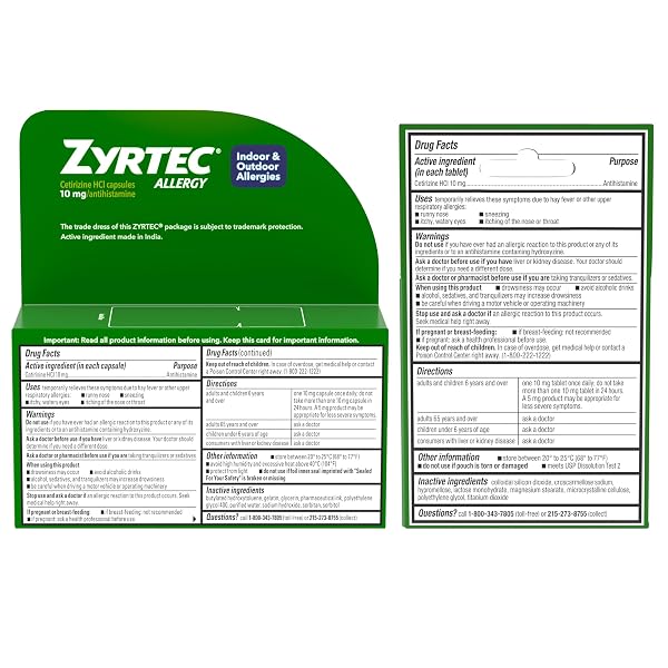 ZYRTEC 24 HOUR ALLERGY RELIEF LIQUID GELS, CETIRIZINE HCI ANTIHISTAMINE ALLERGY MEDICINE FOR INDOOR/OUTDOOR, ALL-DAY RELIEF FOR RUNNY NOSE, SNEEZING, ITCHY, WATERY EYES, 40 CT + 3 TRAVEL PACKS, 43 CT