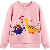 NUBEEHOHO Toddler Girls Sweatshirts Cotton Long Sleeve Crewneck Pullover Winter Casual Sweater Tops for Kids 1-7 Years