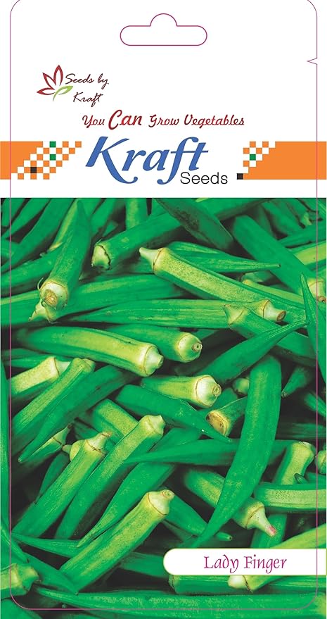 Kraft Seeds Lady Finger F1 Hybrid Seeds (3 gm, Pack of 5)