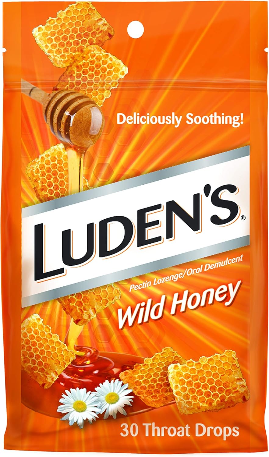 Luden's Cough Drops, Wild Honey, 30 Drops Health