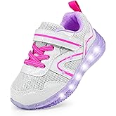YESKIS Toddler Boys Girls Light Up Shoes LED Flashing Lightweight Mesh Breathable Adorable Running Sneakers for Toddler and Little Kid
