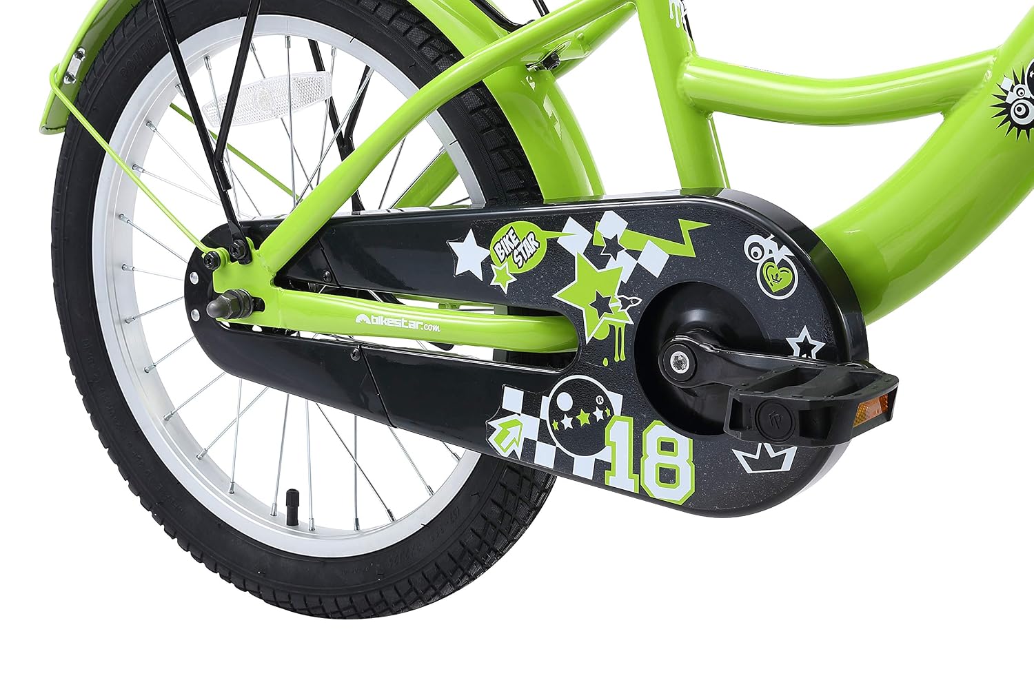 BIKESTAR Bicicletta Bambini 5-7 Anni Bici Bambino Bambina 18 Pollici Freno  a Pattino e Freno a retropedale 18“ Classico Edition Bici per bambini  urban-earth.co.uk