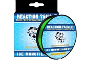 Reaction Tackle Ice Monofilament Fishing Line - High Performance Ice Fishing Line with Low Memory, High Abrasion Resistance, Freezing-Resistant - Strong and Sensitive 1000 Yard Spool Mono Line