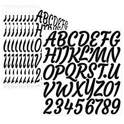 Llewyn 380 Pieces 10 Sheets Letter Stickers,Self