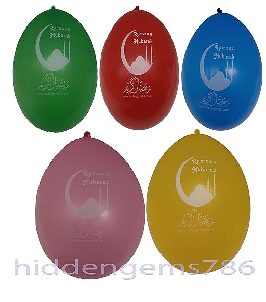 12 Stück Eid Mubarak Luftballons Happy Dekoration Geschenk ...