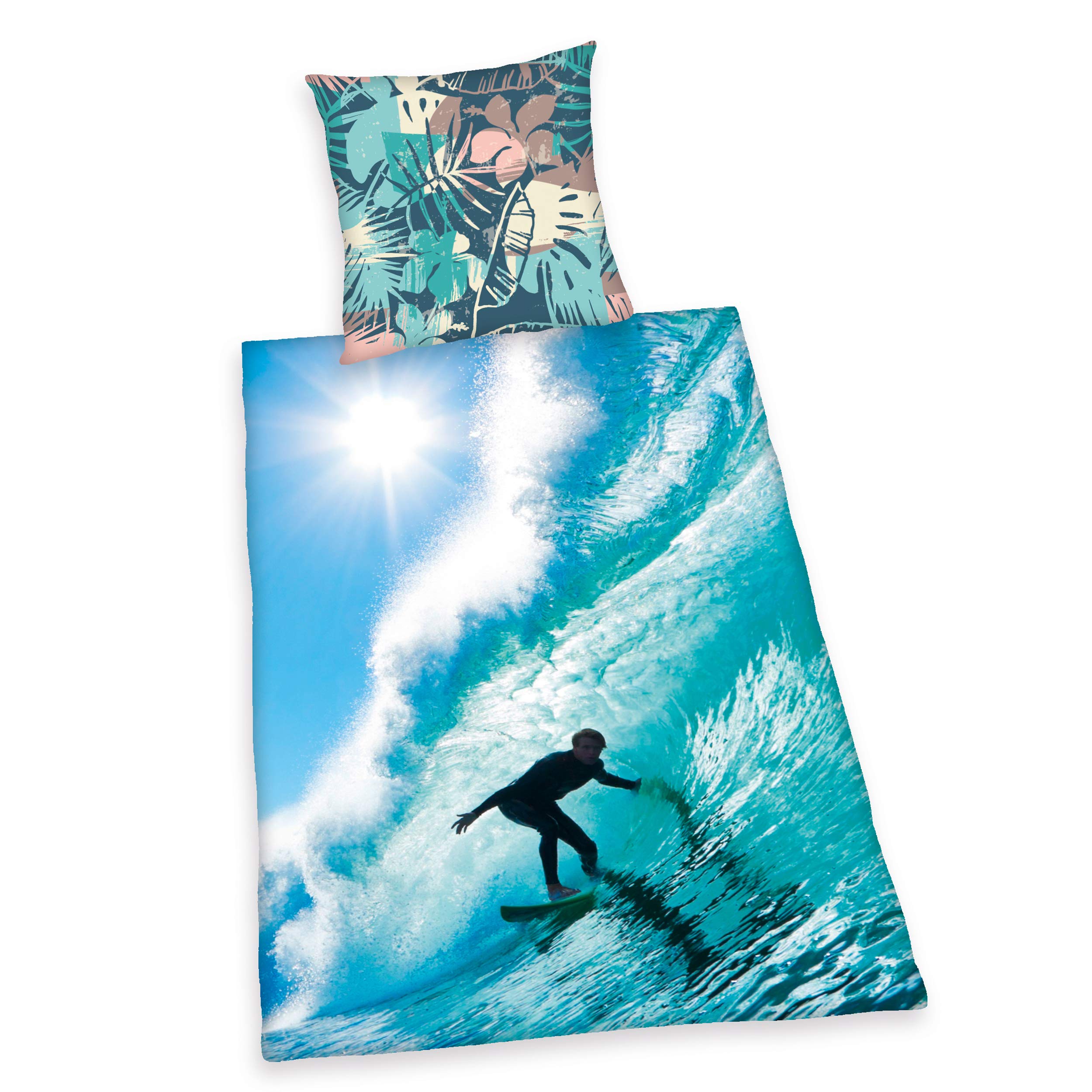 Herding Bedding Set, Cotton, Blue, 80 x 80 cm, 135 x 200 cm