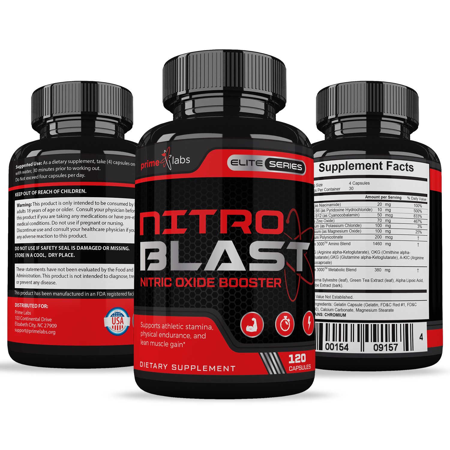 Muscle Builder Nitric Oxide Booster Supplements to Increase Recovery, Enhance Blood Flow