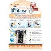 SinkShroom Ultra Stainless Steel Bathroom Sink Drain Protector – Catches Hair, Fits Most Drains With Adapters