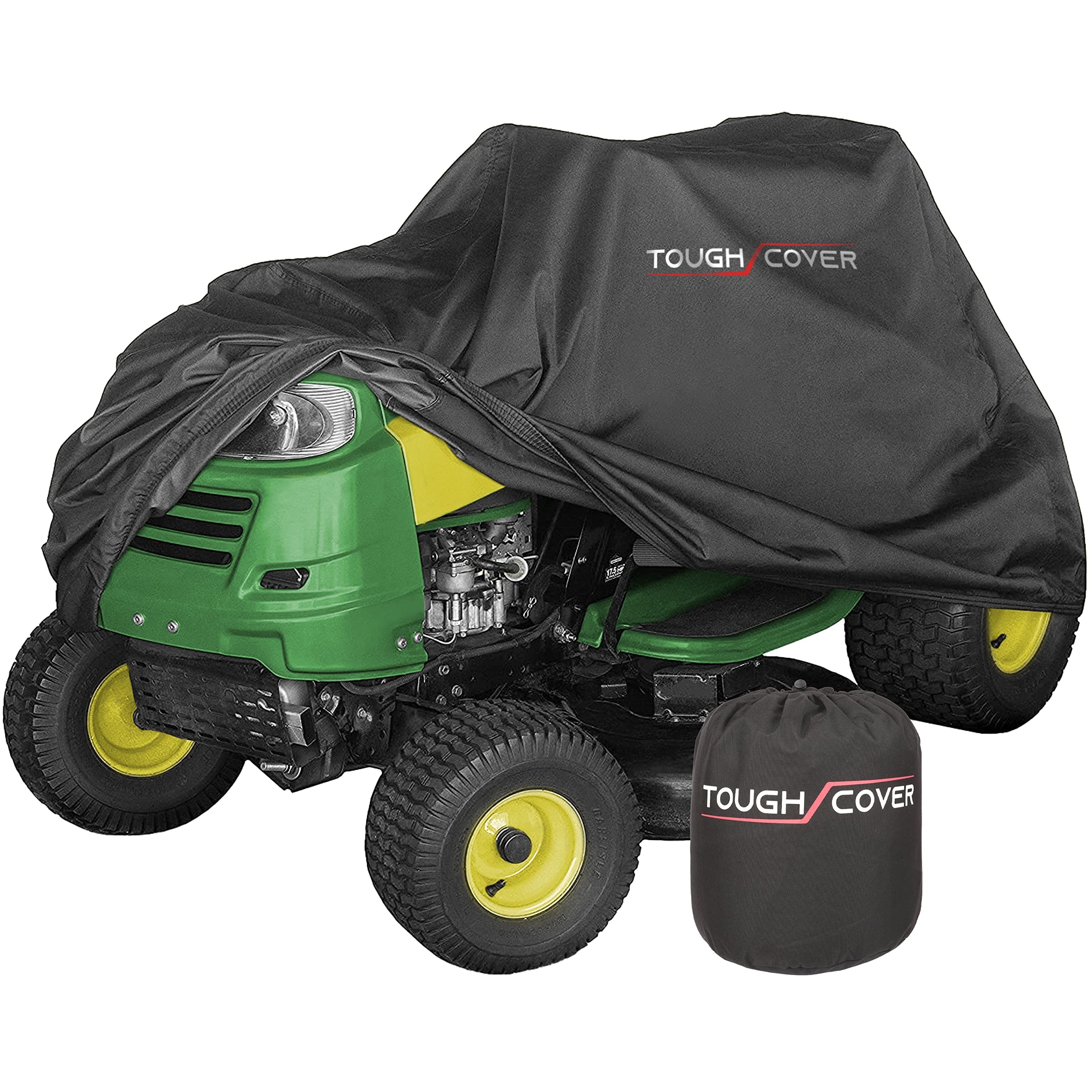 Tough Cover Riding Lawn Mower Cover - 90 x 56 x 59 in, Black, 600D