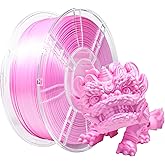 iBOSS Silk Filament PLA+ 1.75mm Clog-Free Shiny 3D Printer Filament, 1kg Spool (2.2lbs), Dimensional Accuracy +/- 0.02 mm, Fit Most FDM Printer(Silk Pink)