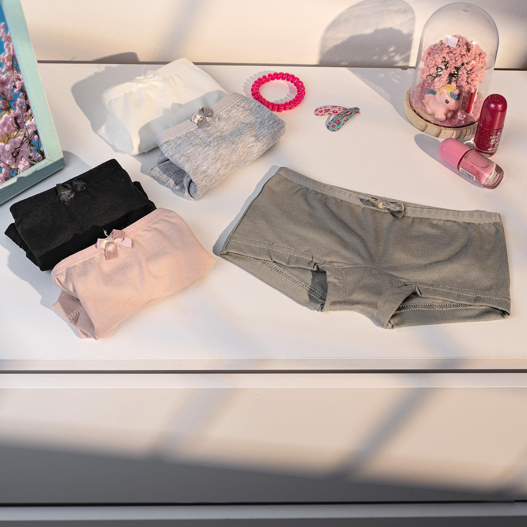 SAMILY Mädchen Unterhosen Unterhemd Set 10er Pack Unterwäsche Baumwolle 122 128 4
