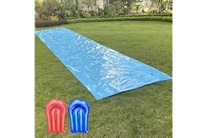 Gnimihz Slip and Slide 60ft X 8ft Heavy Duty with 2 Bodyboards, Thicker Lawn Water Slide, Tear-Resistant Design, Easy to Set-