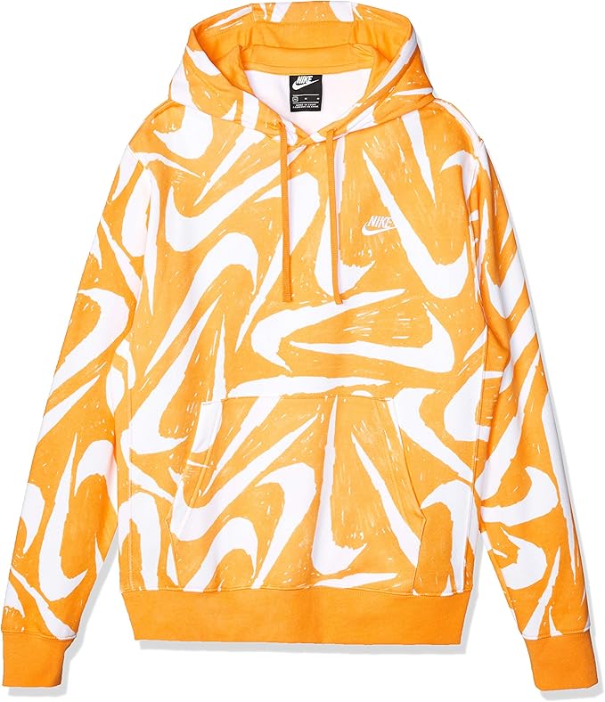 Amazon.com: Nike Men's Sportswear Club Pull Over Hoodie All Over Swoosh Print: Clothing