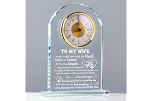 Movdyka Gifts for Wife from Husband Unique - Crystal Clock Gifts Personalized Gifts for My Lover Who Has Everything - Birthday Anniversary Wedding Present Ideas for Wife
