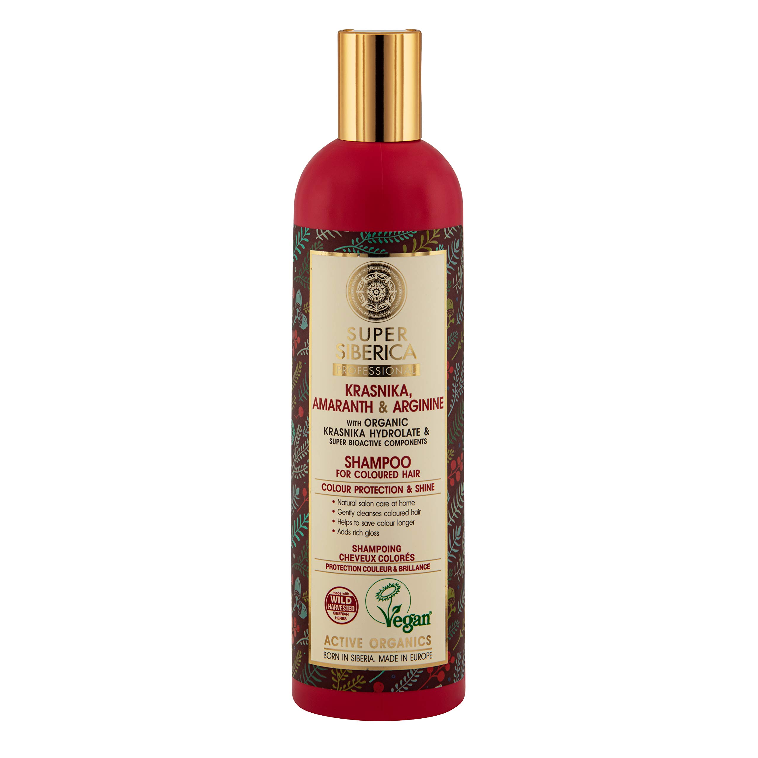 Natura Siberica Super Krasnika, amaranth & arginine. Shampoo for Coloured Hair, 400 ml