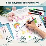 APOGO 48 Paint Pens Permanent Fabric Markers for Clothes and Craft view 2