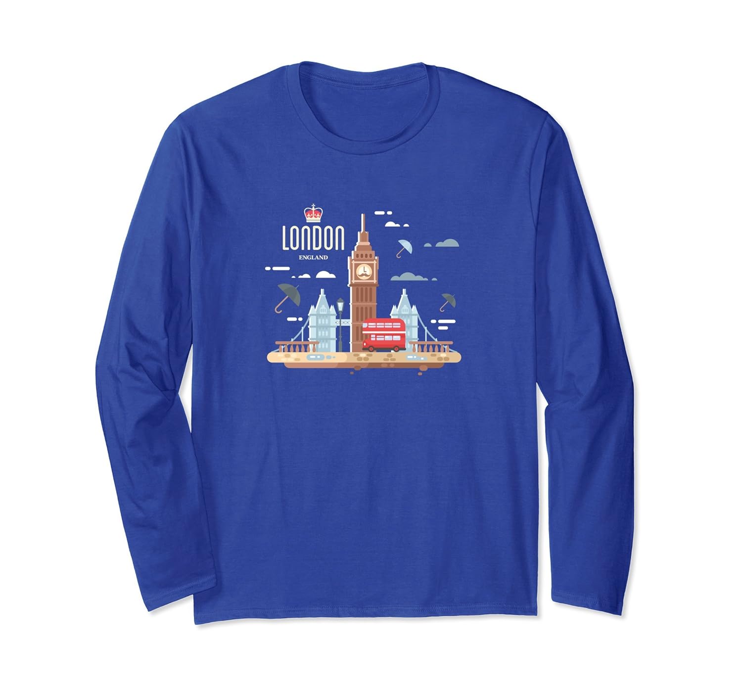 London England UK British Souvenir Long Sleeve Shirt-anz