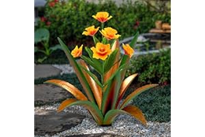 TOMBABY Huge Metal Agave Plants Outdoor Decoration Outdoor Garden Decorated with Flowers Mexican Yard Art Plant Garden Gift (Green 1 Pack)